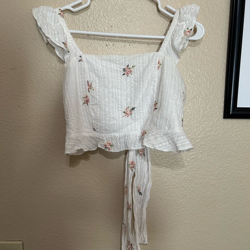 Floral White Women's Top